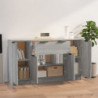 Sideboards 3 Stk. Grau Sonoma Holzwerkstoff