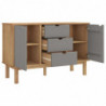 Sideboard Braun und Grau 113,5x43x73 cm Massivholz Kiefer