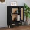 Highboard Schwarz 70x31x115 cm Holzwerkstoff