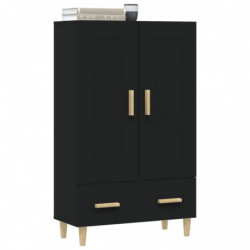 Highboard Schwarz 70x31x115 cm Holzwerkstoff