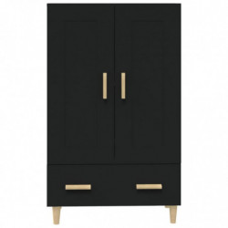 Highboard Schwarz 70x31x115 cm Holzwerkstoff