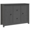 Sideboard Grau 100x35x74 cm Massivholz Kiefer