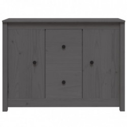 Sideboard Grau 100x35x74 cm Massivholz Kiefer