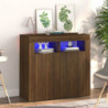 Sideboard mit LED-Beleuchtung Braun Eichen-Optik 80x35x75 cm