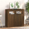 Sideboard mit LED-Beleuchtung Braun Eichen-Optik 80x35x75 cm