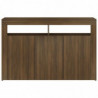 Sideboard mit LED-Beleuchtung Braun Eichen-Optik 115,5x30x75 cm