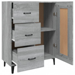 Sideboard Grau Sonoma 69,5x34x90 cm Holzwerkstoff