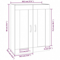 Hängeschrank Grau Sonoma 69,5x32,5x90 cm