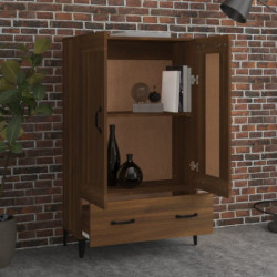 Highboard Braun Eichen-Optik 70x31x115 cm Holzwerkstoff