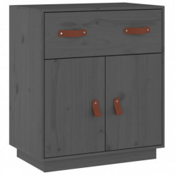 Sideboard Grau 65,5x40x75 cm Massivholz Kiefer