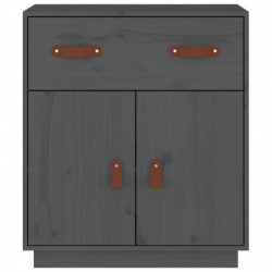 Sideboard Grau 65,5x40x75 cm Massivholz Kiefer