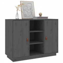 Sideboard Grau 100x40x75 cm Massivholz Kiefer