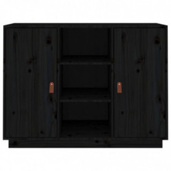 Sideboard Schwarz 100x40x75 cm Massivholz Kiefer