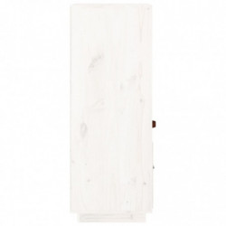 Highboard Weiß 34x40x108,5 cm Massivholz Kiefer