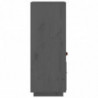 Highboard Grau 34x40x108,5 cm Massivholz Kiefer