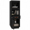 Highboard Schwarz 34x40x108,5 cm Massivholz Kiefer