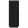 Highboard Schwarz 34x40x108,5 cm Massivholz Kiefer