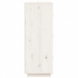 Highboard Weiß 67x40x108,5 cm Massivholz Kiefer