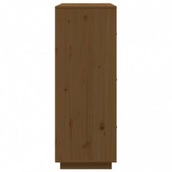 Highboard Honigbraun 67x40x108,5 cm Massivholz Kiefer