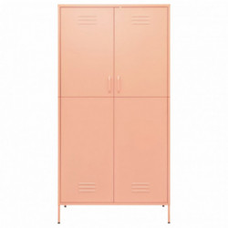 Kleiderschrank Rosa 90x50x180 cm Stahl