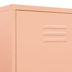 Kleiderschrank Rosa 90x50x180 cm Stahl