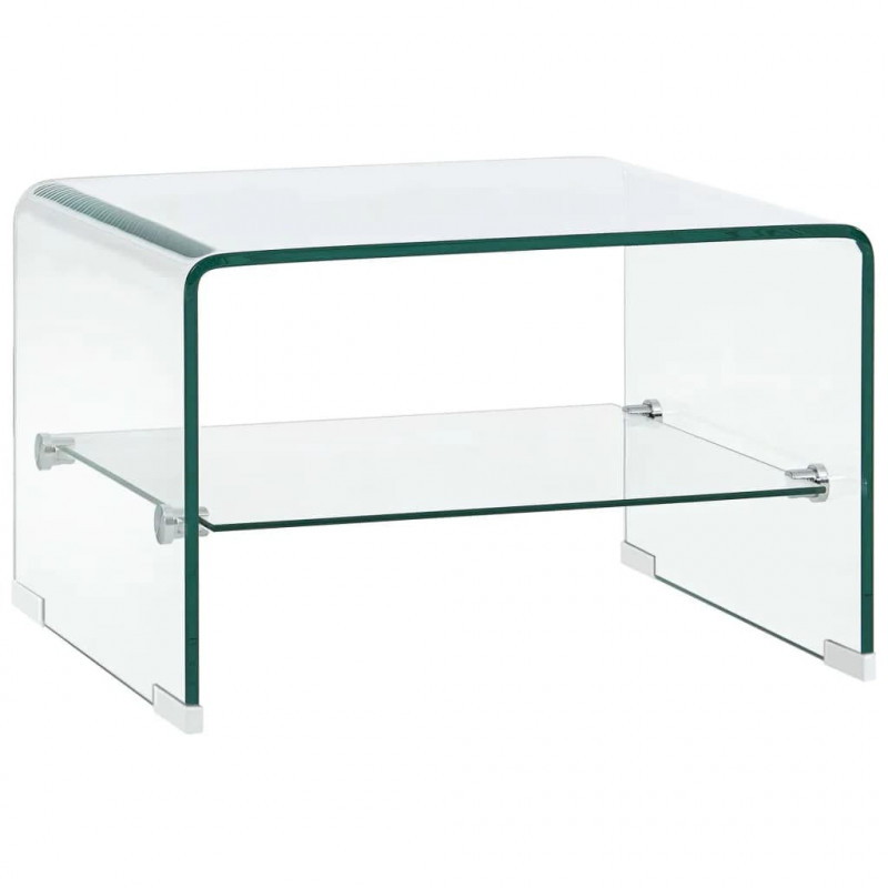 Couchtisch Transparent 50×45×33 cm Hartglas