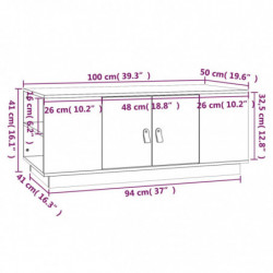 Couchtisch 100x50x41 cm Massivholz Kiefer