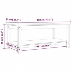 Couchtisch Honigbraun 110x55x45 cm Massivholz Kiefer