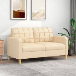 2-Sitzer-Sofa Creme 140 cm Stoff