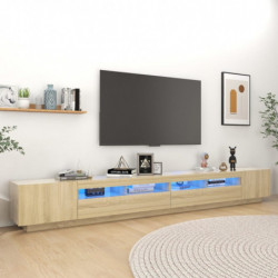 TV-Schrank mit LED-Leuchten Sonoma-Eiche 300x35x40 cm