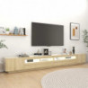 TV-Schrank mit LED-Leuchten Sonoma-Eiche 300x35x40 cm