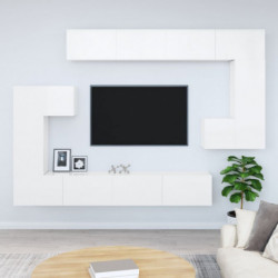TV-Wandschrank Hochglanz-Weiß Holzwerkstoff