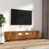 2-tlg. TV-Schrank-Set LED-Leuchten Räuchereiche Holzwerkstoff