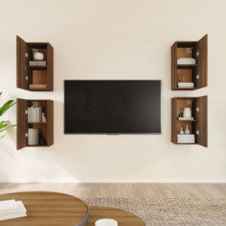 TV-Schränke 4 Stk. Braun Eichen-Optik 30,5x30x60 Holzwerkstoff