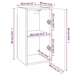 TV-Schränke 4 Stk. Braun Eichen-Optik 30,5x30x60 Holzwerkstoff