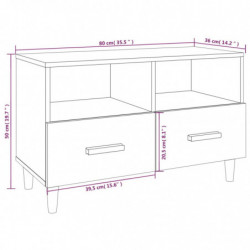 TV-Schrank Betongrau 80x36x50 cm Holzwerkstoff