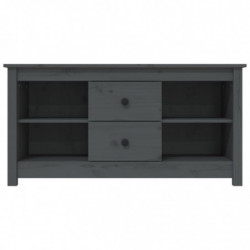 TV-Schrank Grau 103x36,5x52 cm Massivholz Kiefer