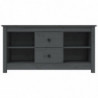 TV-Schrank Grau 103x36,5x52 cm Massivholz Kiefer