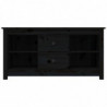 TV-Schrank Schwarz 103x36,5x52 cm Massivholz Kiefer