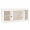 TV-Schrank Weiß 103x36,5x52 cm Massivholz Kiefer