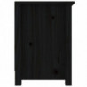 TV-Schrank Schwarz 103x36,5x52 cm Massivholz Kiefer