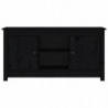 TV-Schrank Schwarz 103x36,5x52 cm Massivholz Kiefer