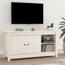 TV-Schrank Weiß 103x36,5x52 cm Massivholz Kiefer