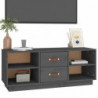 TV-Schrank Grau 100x34x40 cm Massivholz Kiefer