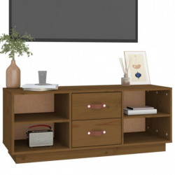 TV-Schrank Honigbraun 100x34x40 cm Massivholz Kiefer