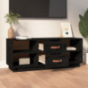 TV-Schrank Schwarz 100x34x40 cm Massivholz Kiefer