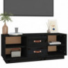 TV-Schrank Schwarz 100x34x40 cm Massivholz Kiefer