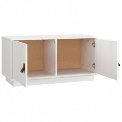 TV-Schrank Weiß 80x34x40 cm Massivholz Kiefer