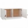 TV-Schrank Weiß 80x34x40 cm Massivholz Kiefer