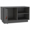 TV-Schrank Grau 70x34x40 cm Massivholz Kiefer